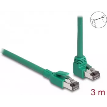 DeLOCK RJ45 Netzwerkkabel PROFINET SF/UTP 90° gewinkelt 3 m grün