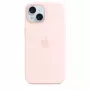Silikonhülle mit MagSafe für iPhone 15 - Hellrosa