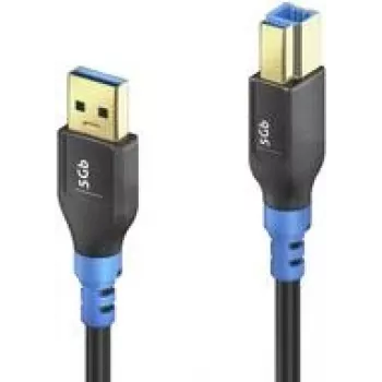 USB-Kabel PureLink FI-U300-020 2m USB 3.2 Gen 1 USB A USB B Schwarz Blau