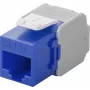 Wentronic Goobay CAT 6a KeyStone RJ45 Buchse, ungeschirmt, 500 MHz, Blau-Weiß (90688)