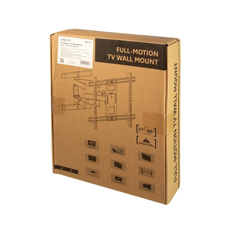 TV-Halterung LogiLink BP0114 2,03 m (80 Zoll) Schwarz