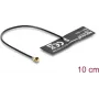 DELOCK WiFi 6 Antenne I-PEX (MHF® I Stecker) omnidirektional 4,5–5,0 dBi mit 10 cm FPC-Kabel zur internen Klebemontage