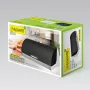 Tischbrotkasten Maestro MR-1676 Schwarz – Edelstahl, Klappdeckel, 385×255×190 mm