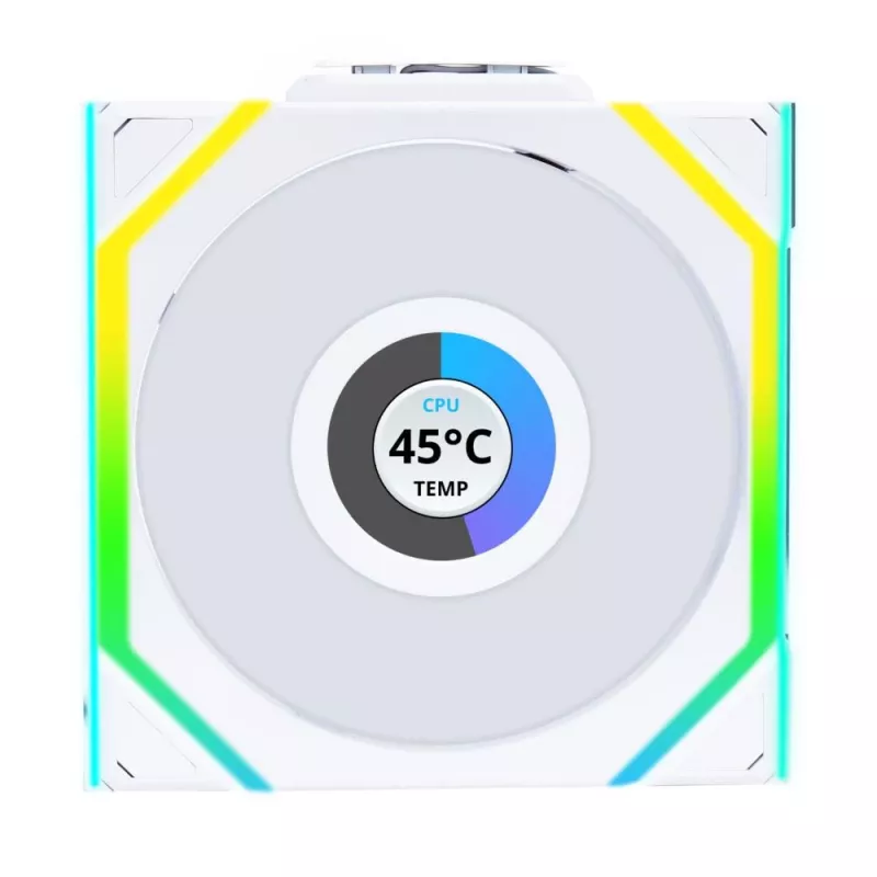 Lian Li UNI FAN SL Wireless LCD ARGB 120 mm Weiß 3er-Pack