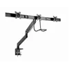 Desk monitor mount GEMBIRD MA-DA3-03, 3-arm, gas spring, VESA 75–100x100, supports 3 displays up to 27 inch, max 18 kg, Schwarz