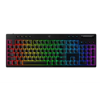 Gaming-Tastatur Razer SchwarzWidow V4 Low-profile Wireless — mechanische Low-Profile-Tasten, Bluetooth und 2,4 GHz