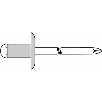 Blindniet GESIPA 4x8 mm großer Flansch, Klemmbereich 3,0–5,0 mm, 500 Stück