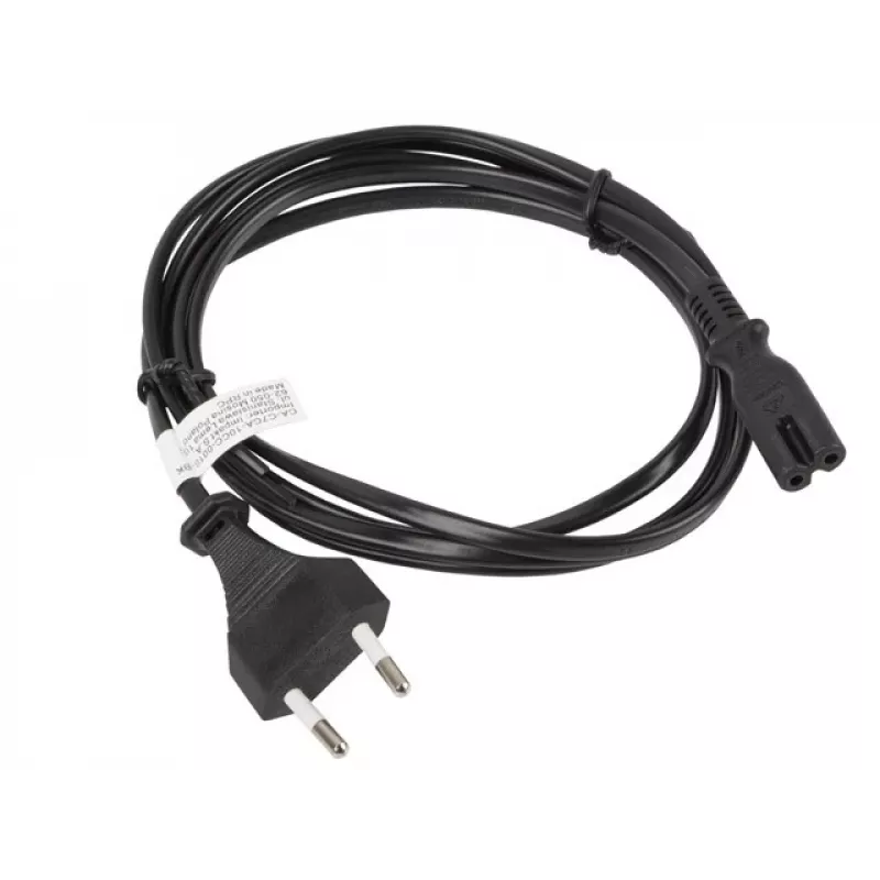 Lanberg CA-C7CA-10CC-0018-BK Stromkabel Schwarz 1,8 m C7-Kupplung CEE7/16
