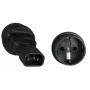 Microconnect PE14CEEAD Netzstecker-Adapter C14 Typ F Schwarz