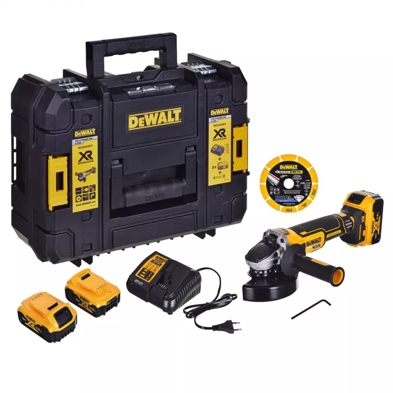 DeWALT Winkelschleifer DCG405P3 18V (DCG405P3-QW)