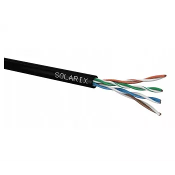 Netzwerkkabel Solarix SXKD-5E-UTP-PE UTP CAT5E 305m Schwarz