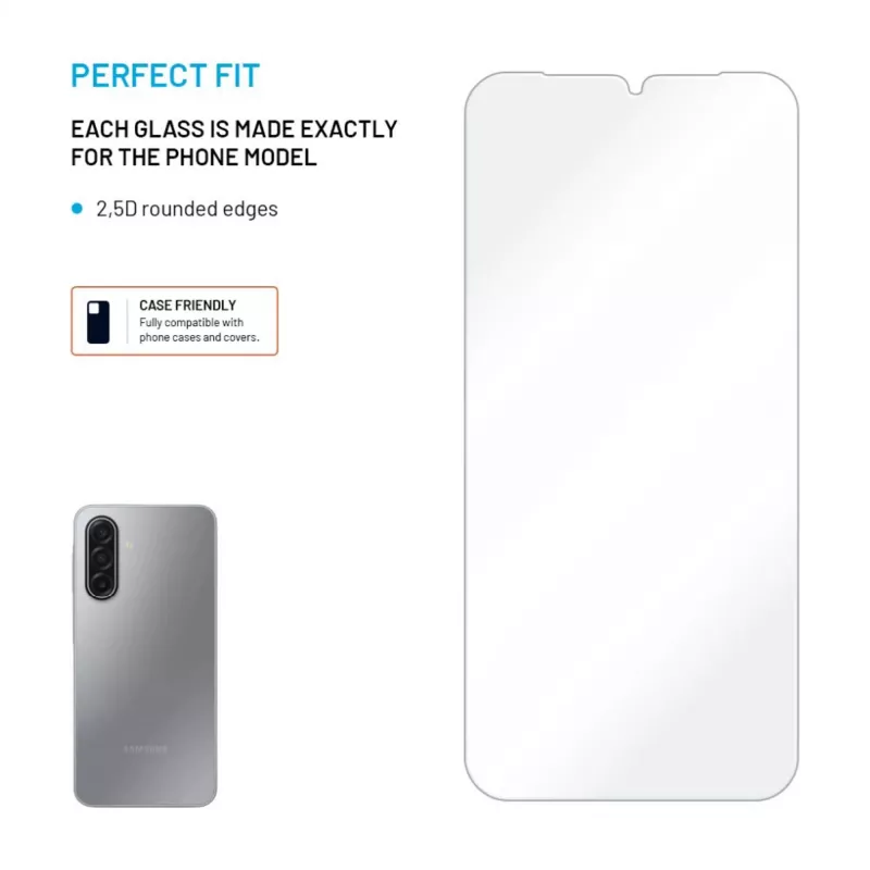 Displayschutzfolie FIXED für Samsung Galaxy A17 4G/5G — gehärtetes Glas, transparent