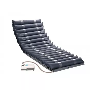 Anti-Dekubitus-Matratze MDH PSM007 – einzelne PVC-Wechseldruckmatratze, 190×85×11,5 cm, max. Benutzergewicht 140 kg, granatrot