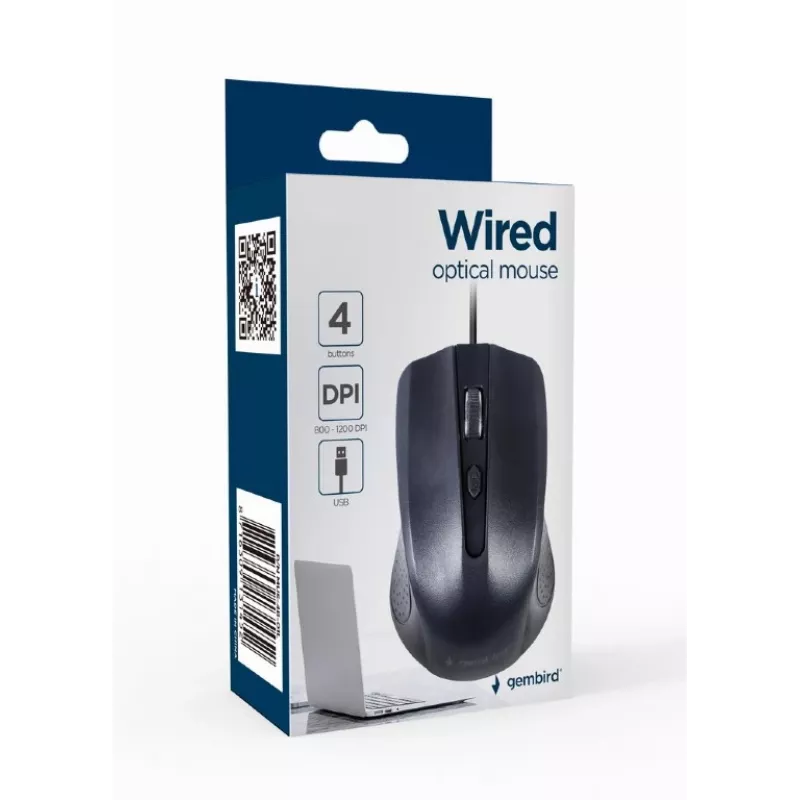 Optische Maus schwarz USB 1,8 m Kabel