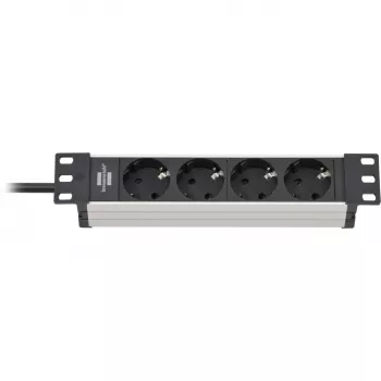 Brennenstuhl 1390007004 Verlängerungskabel 2 m 4 AC-Ausgänge Innenbereich Schwarz - Silber (1390007004)