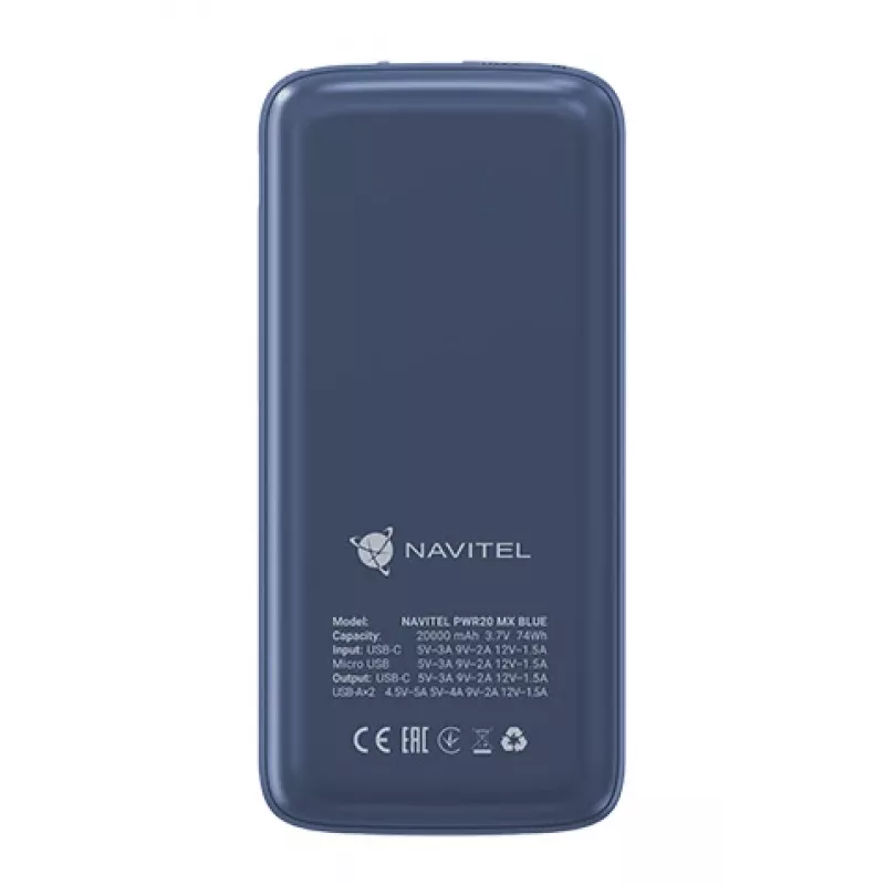 Tragbare Powerbank Navitel PWR20 MX BLUE 20000 mAh