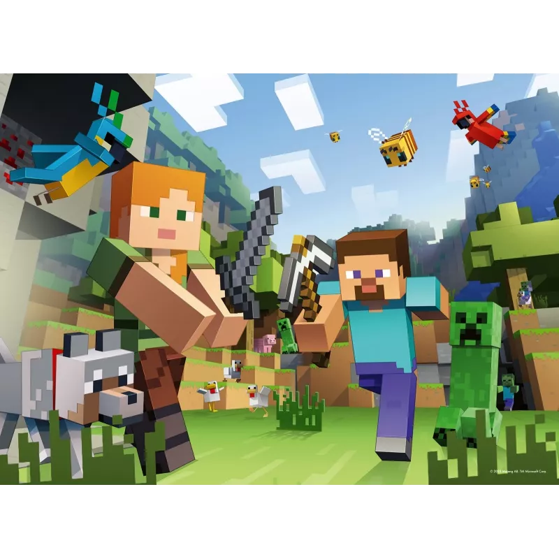Puzzle XXL 100 Teile - Minecraft Ravensburger XXL 100-Teile-Puzzle mit Artwork aus Minecraft. Das Produkt ist für Kinder ab 6 Jahren bestimmt. Ravensburger ist der weltweit größte Puzzle-Hersteller und produziert seit über 120 Jahren Puzzles. Ravensburger Puzzles zeichnen sich durch eine spezielle, entspiegelte Oberfläche aus und werden aus patentierter, dicker Pappe mit einer…