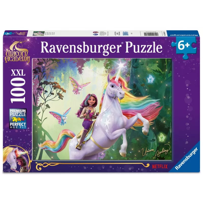 Ravensburger Puzzle XXL 100 Teile – Unicorn Academy – großformatiges Kinderpuzzle