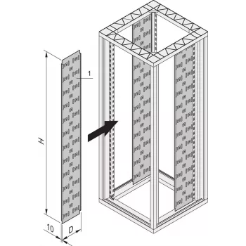 SCHROFF KABELWANNE 2000H 150D (2X) - Rack-Zubehör (23117021)
