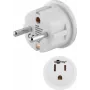 Goobay Netzadapter, Weiß - US/Japan-Steckdose (Typ B, NEMA 5-15, 3-polig) > Typ F (Typ F, CEE 7/4) (45351)