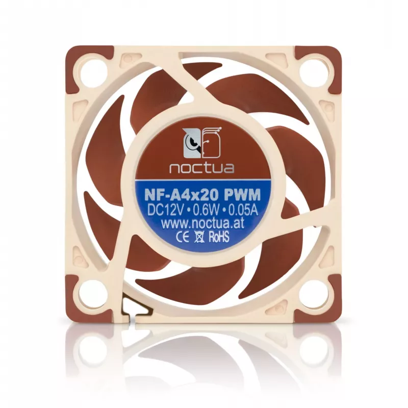 Lüfter Noctua NF-A4x20 PWM 40 mm, 4-Pin-PWM, 5–12 V, 1200–5000 U/min, 9,4 m³/h, 14,9 dB, 32×32 mm Montage