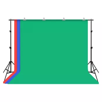 Puluz 2x3m Fotohintergrund-Set/Stativ + 3 Fotohintergründe PKT5205