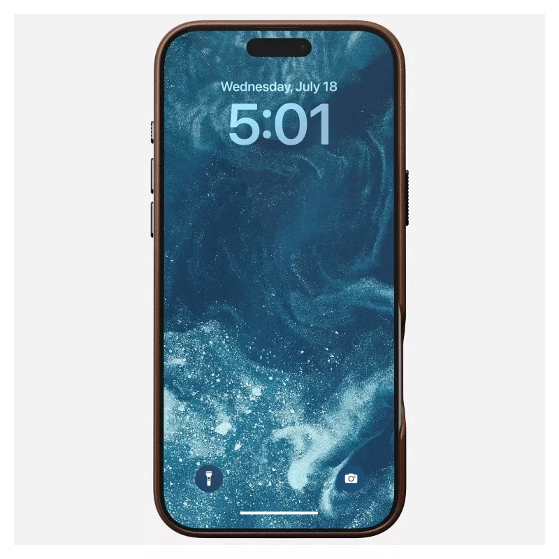 Handyhülle Nomad NM01389385 für iPhone 16 Pro Max, 17,5 cm (6,9 Zoll), braun, Aluminium/PC/Mikrofaser/Leder
