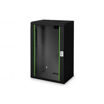 Digitus Unique DN-19 20-U-SW - Schrank - Netzwerkschrank - geeignet für Wandmontage - Schwarz, RAL 9005 - 20U - 48,3 cm (19) (DN-19 20-U-SW)