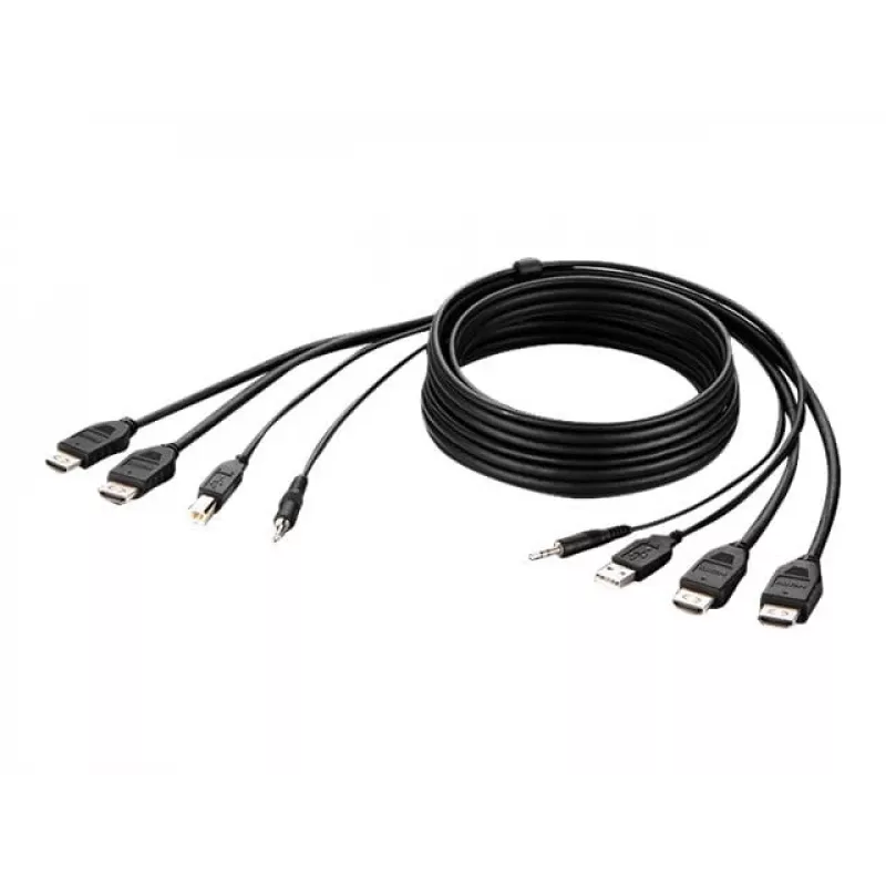 Belkin Secure KVM Combo Kabel - Video- / USB- / Audiokabel - TAA-konform - USB, Miniklinke, HDMI (M)