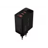 LCD-Wandladegerät USB-Steckdose + USB-Cx2 PD 65W GAN schwarz Wattmeter