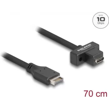 DeLOCK USB-Kabel Typ-E Key A 20-polig Stecker auf USB Typ-C Buchse 70 cm