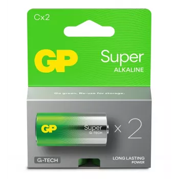 Alkaline-Batterien LR14 /C GP Super 2Stk.