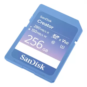 SanDisk Creator SD-Speicherkarte UHS-II 256 GB mit hohen Übertragungsgeschwindigkeiten bis zu 280 MB/s