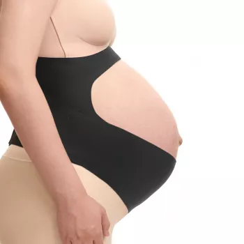 Momcozy Schwangerschaftsbauchband, schwarz, L