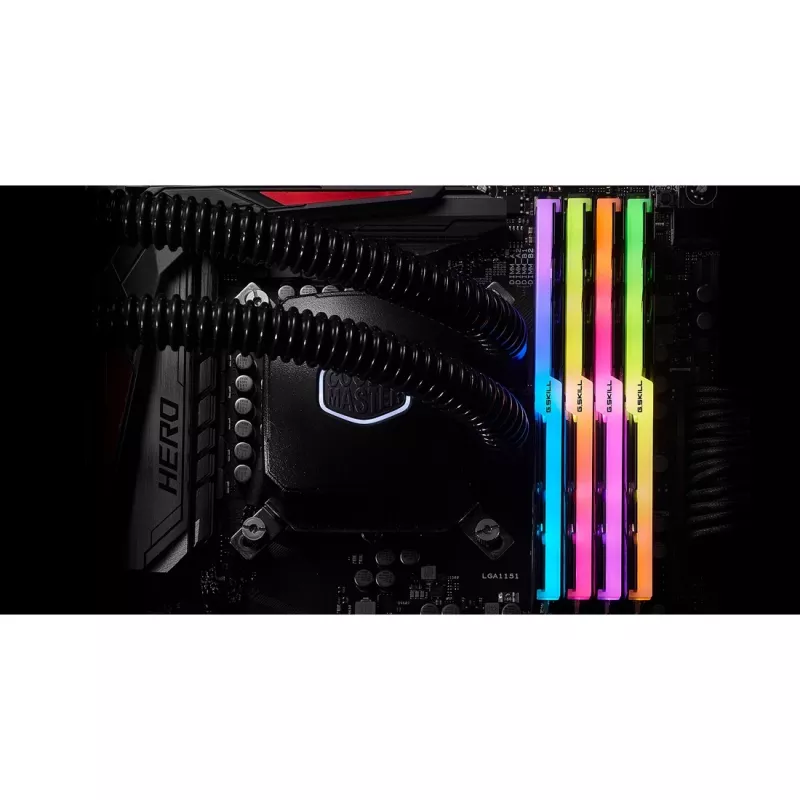 DIMM 32 GB DDR4-3600 (4x 8 GB) Quad-Kit, Speicher schwarz, F4-3600C16Q-32GTZRC, Trident Z RGB, INTEL XMP