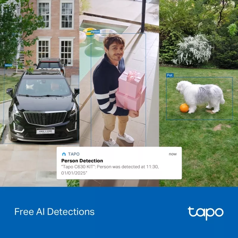 Überwachungskamera TP-LINK Tapo C630 KIT Solarbetrieben Pan/Tilt