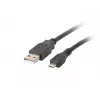 USB 2.0-Kabel LANBERG CA-USBM-10CC-0018-BK, Micro-USB B auf USB A, 1,8 m, schwarz