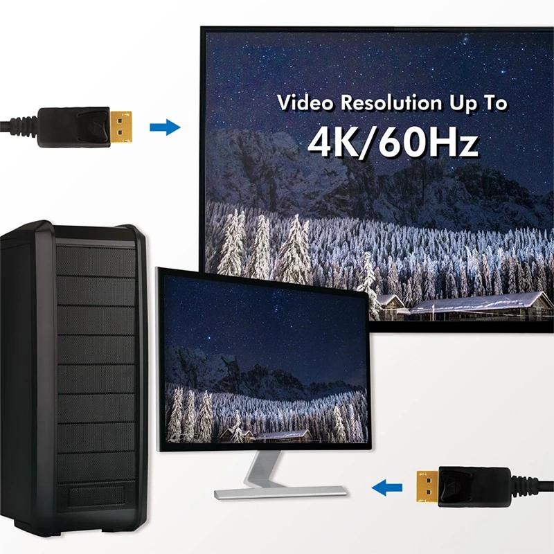 LogiLink CD0103 DisplayPort-Kabel DP/M auf DP/M, 4K/60Hz, CCS, schwarz, 5m (CD0103)