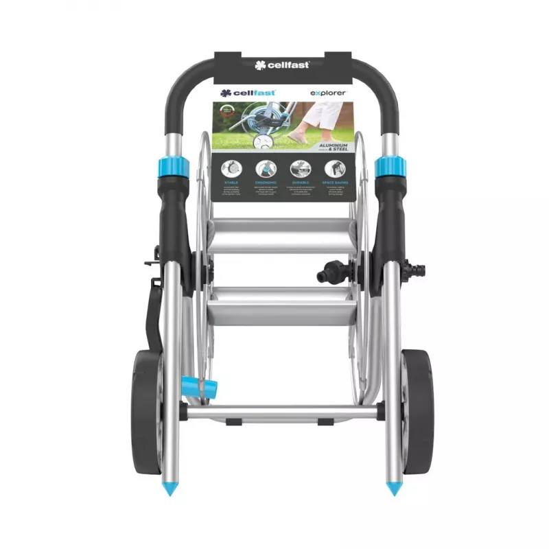 Metall-Schlauchwagen Cellfast EXPLORER 60 m 1/2 Zoll – für 60 m 1/2-Zoll-Gartenschlauch