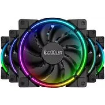 120mm PCCOOLER-Gehäuselüfter CORONA-FRGB-5I1, 1000–2000 U/min, ARGB-Beleuchtung