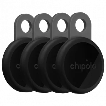Chipolo LOOP 4er-Packung Rechargeable Bluetooth-Tracker Charcoal Apple Find My kompatibel