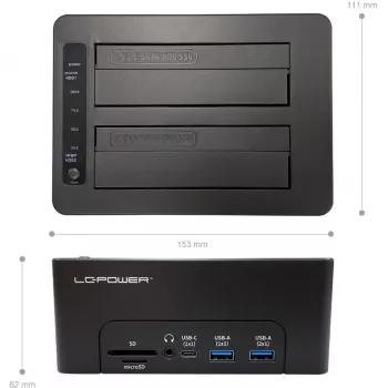 LC-Power Dockingstation USB 3.2 Gen 2x1