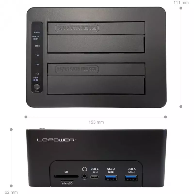 LC-Power Dockingstation USB 3.2 Gen 2x1