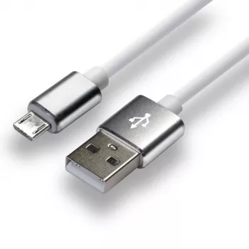 everActive Kabel USB 1m - Weiß, Silikon, Schnellladung, 2,4A - CBS-1MW