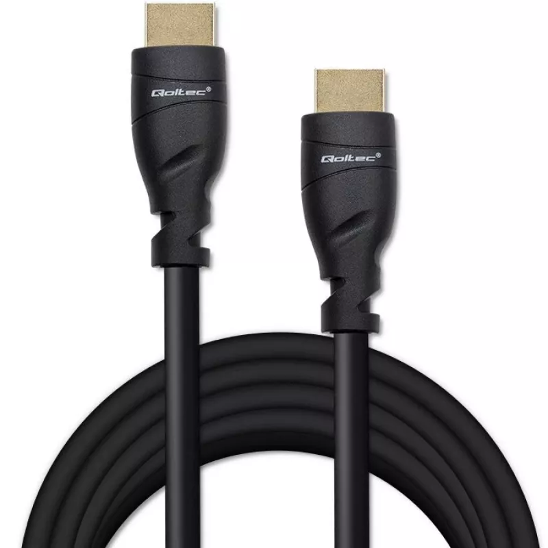 HDMI 2.1 Kabel QOLTEC 5 m — 48 Gbit/s, 8K@60Hz, 26AWG, vergoldete Stecker