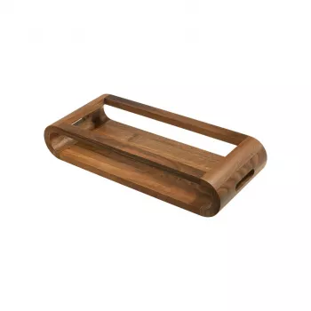 Serviertablett artelegno VASD Walnussholz 37 cm beidseitig