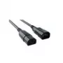 Stromkabel Bachmann 356.119 Schwarz 0,5 m C14 C13