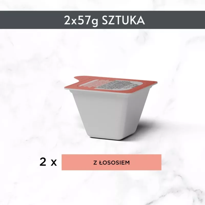 Nassfutter für Katzen Purina Nestlé Gourmet Revelations Stücke in Gelee mit Lachs 2x57 g, adult, Alleinfuttermittel