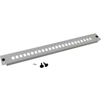 Frontabdeckung helos Helos LWL für Breakout-Box, rackmontierbar, 19 Zoll (48,3 cm), grau