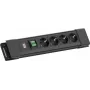 Bachmann CONNECTUS 4xCEE7/3 1x Schalter 2,0m CEE7/7 Schwarz (BM005913)